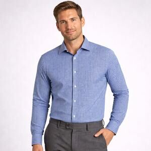 Kenneth Cole Reaction Men’s Button Down Shirt Large Black Slim Fit